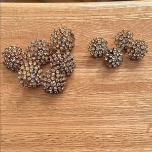 Gold and Silver Floral Buttons